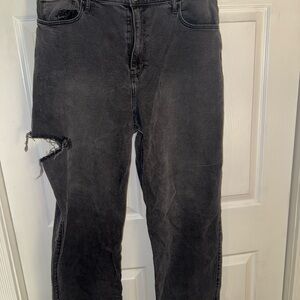 NWOT Sz 15R Hollister Black Ultra High Rise Dad Jean